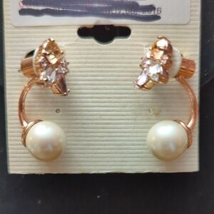 NWOT (#66)  Kate Spade Dainty Sparklers Drop Back Earrings in Rose Gold
